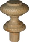 Holzknopf antik, alt, Holz Knopf, aus Fichte gedrechselt, Ø 33mm